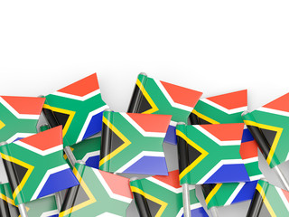 Flag pin of south africa