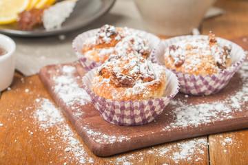 muffins with oatmeal and walnuts