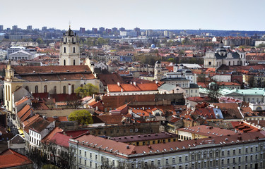 Fototapeta na wymiar A cityscape of Vilnius, Lithuania 