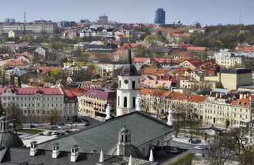 Fototapeta na wymiar A cityscape of Vilnius, Lithuania 