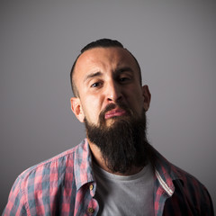 Obraz premium Hipster con cara de pena