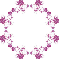 Obraz na płótnie Canvas Floral purple circular element