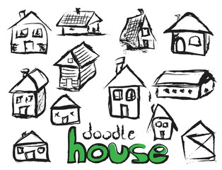 set sketch houses,  design element