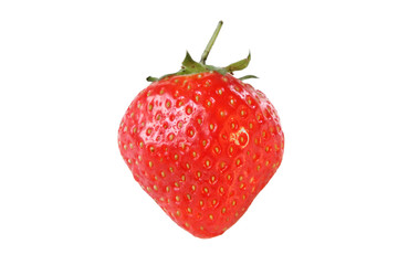 Toothsome strawberry on isolated white background