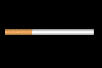 Illustration of cigarette on black background 