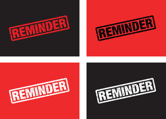 a set of reminder stamps