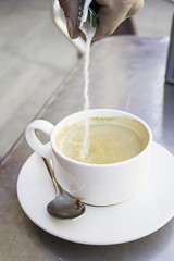 Coffee with sugar
