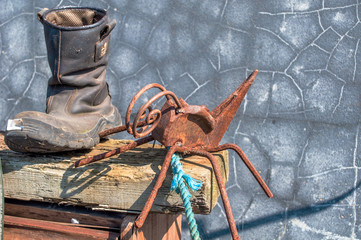 Recycled salvage still life
