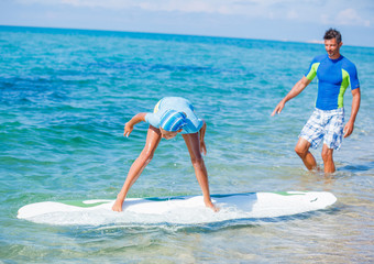 Girl with surf