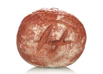 Delicious bread on white