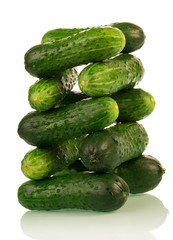 Cucumbers stack tower