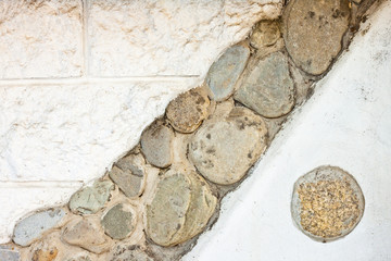 External white stone wall