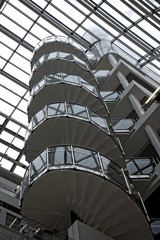 Obraz premium Spiral stairs going up