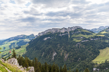Fototapeta na wymiar Panorama view of Ebenalp