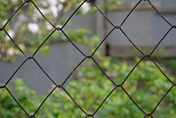 fence of metal wire