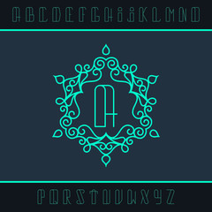 Set from the monogram and a font