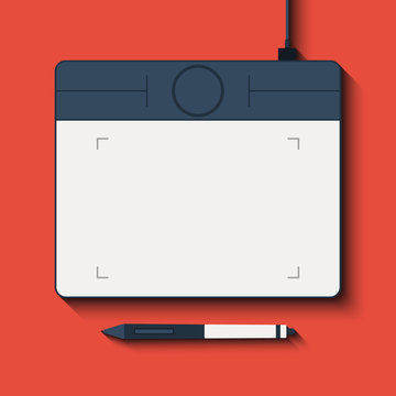 Isolated graphic tablet with the handle