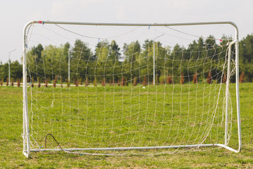 country football field and goal