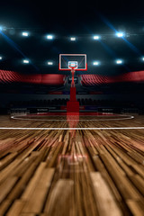 Basketball court. Sport arena. 