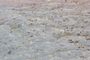 clear and clean water on the beach