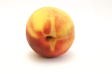 Fresh Peach Isolated On The White Background