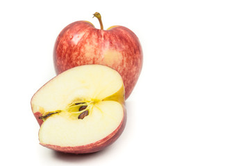 Half of red apple. collection.