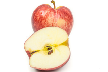 Half of red apple. collection.