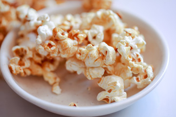 Popcorn border isolated on white