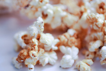 Popcorn border isolated on white