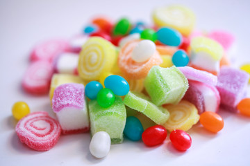 soft jelly delight isolated on white background