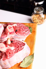 raw meat with spices