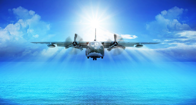 c123 military plane landing
