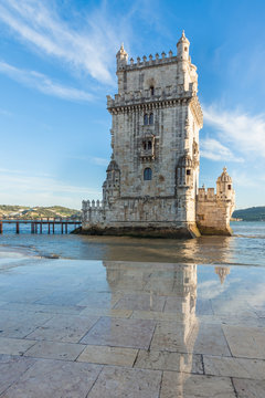 Belem tower - Torre de Belem  in Lisbon, Portugal