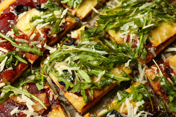 Tasty pizza close up