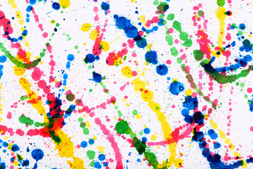 Colorful splashes of paint as background