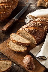 Organic Homemade Whole Wheat Bread - obrazy, fototapety, plakaty