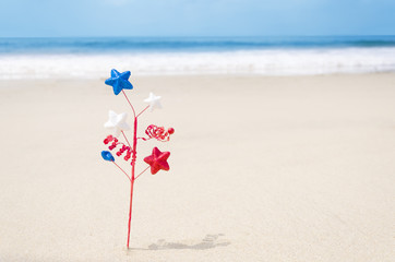 Patriotic USA background with decoration