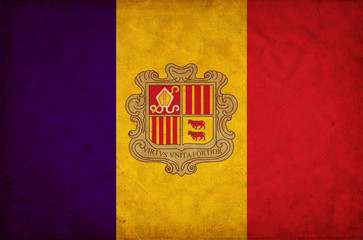 Obraz premium Andorra grunge flag