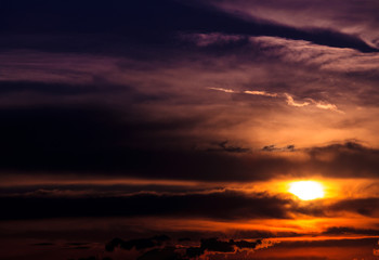 Dramatic sky. Dramatic sunset