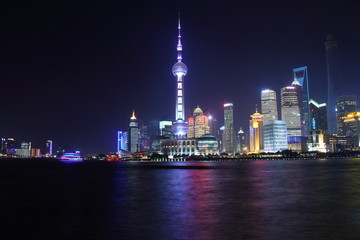 Obraz na płótnie Canvas Lights of modern Shanghai