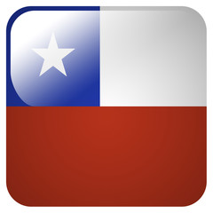 Glossy icon with flag of Chile