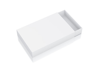 Rectangle white box illustration on isolated background