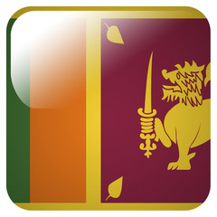 Glossy icon with flag of Sri Lanka