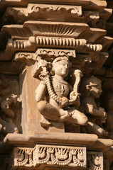 Stone carved erotic sculptures on JainTemples. Khajuraho