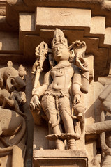 Stone carved erotic sculptures on JainTemples. Khajuraho