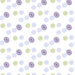 Seamless pattern of pastel colored buttons