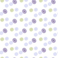 Seamless pattern of pastel colored buttons
