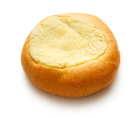 Round sour cream dessert bun