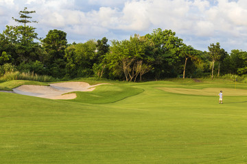 Beautiful View of Green Golf Field