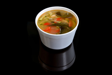 Bowl of chicken soup